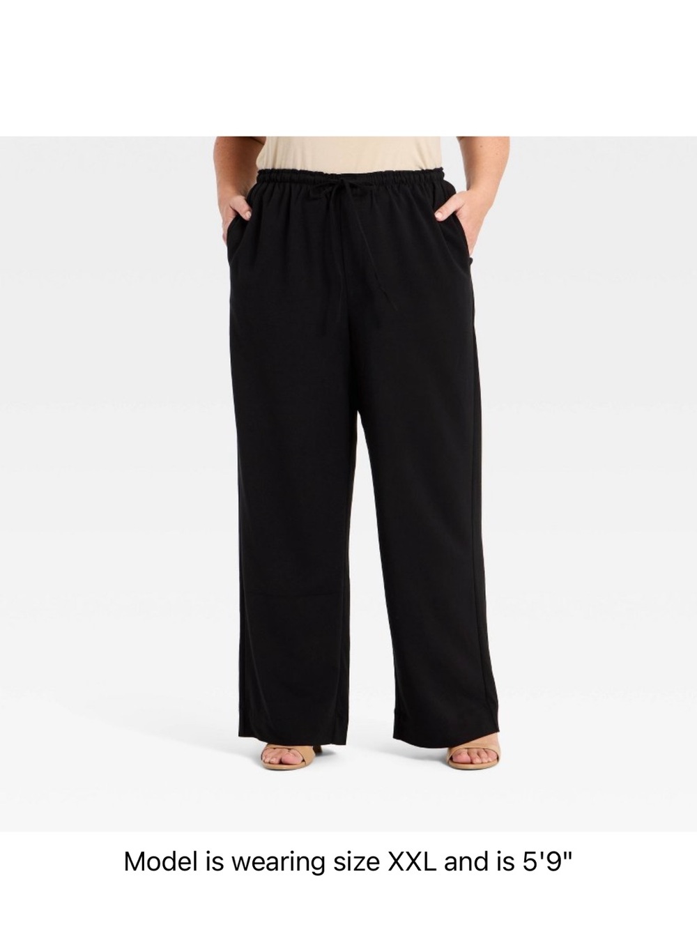 A new day Black linen blend pants NWT - Size 1x
